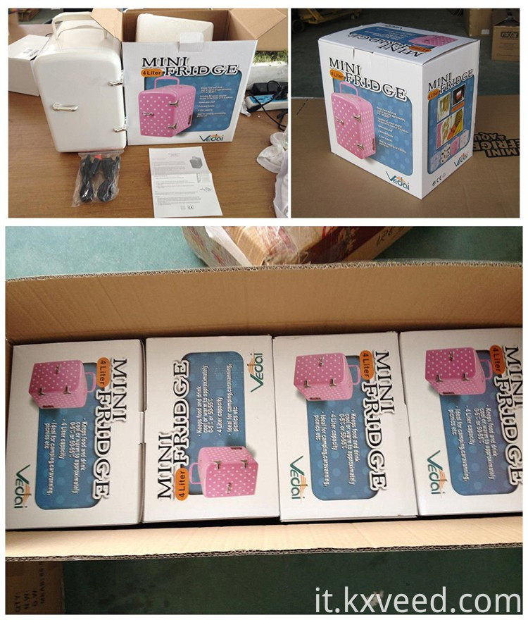 Colore blu 4L 6 lattine Mini frigorifero ricaricabile per auto per auto